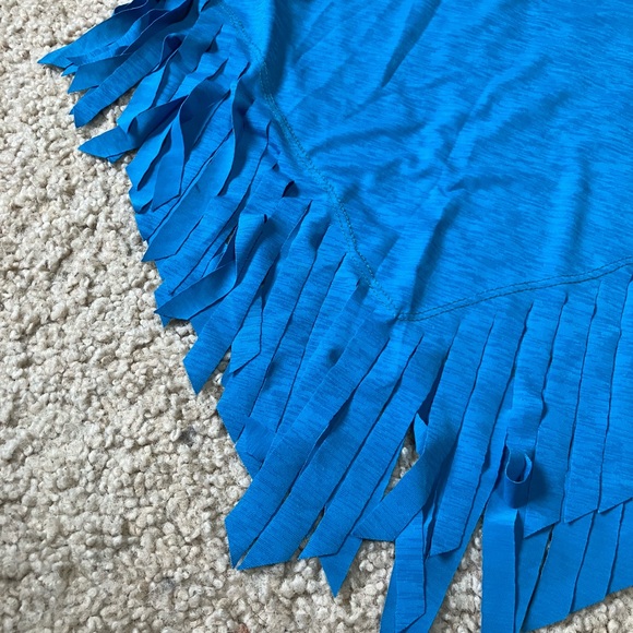 Lucky & Blessed Vibrant Blue Fringe Tunic Size S NWT - Picture 2 of 6